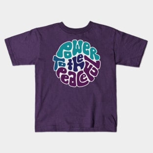 Power To The Peaceful Word Art Kids T-Shirt